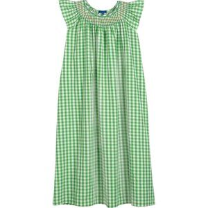 Maison Me Maisonette Frances Smocked Midi Dress Green Gingham-Small Never Worn